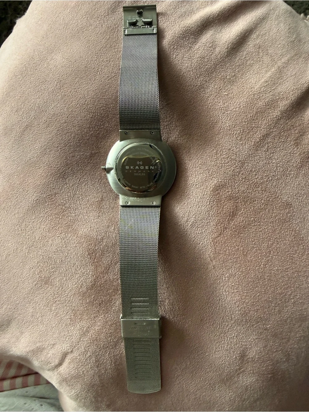 Skagen Silver Men's Stainless Steel Mesh Watch with White Dial